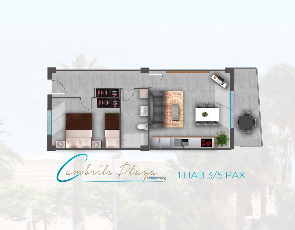 Apartamentos Cambrils Playa Spa Rom bilde